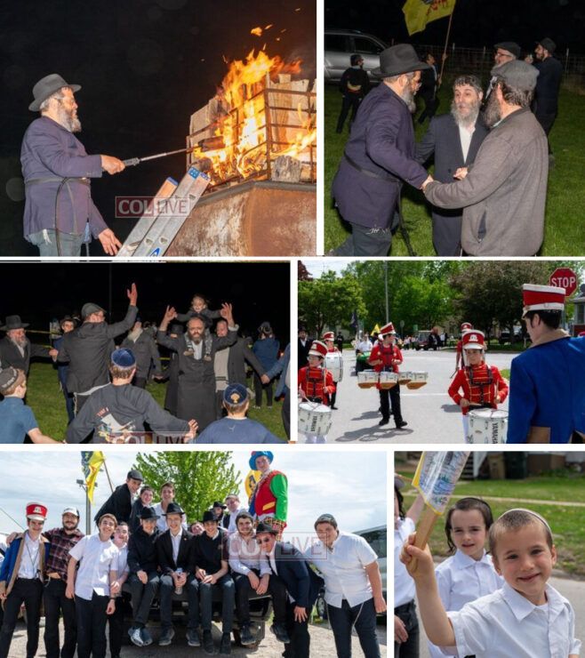 Postville Unites for Joyous Lag B’Omer Bonfire and Parade