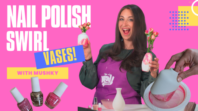 DIY Flower Vase Hydro Dipping for Shavuos with Mushky Yiftach