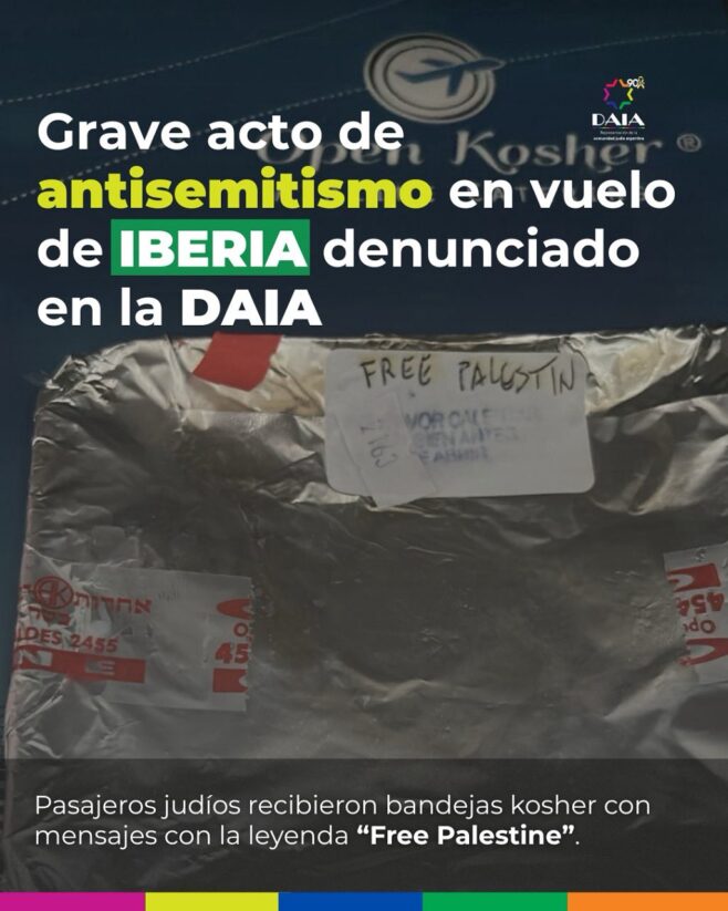 Iberia Airline Probes ‘Free Palestine’ Message on Kosher Meal