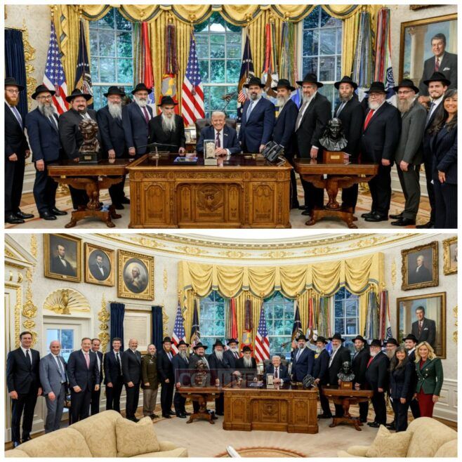 President Trump Hosts Chabad Rabbis in Oval Office