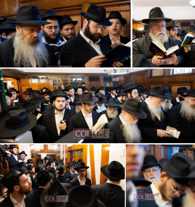 Mincha in the Rebbe’s Room on Erev Yom Kippur