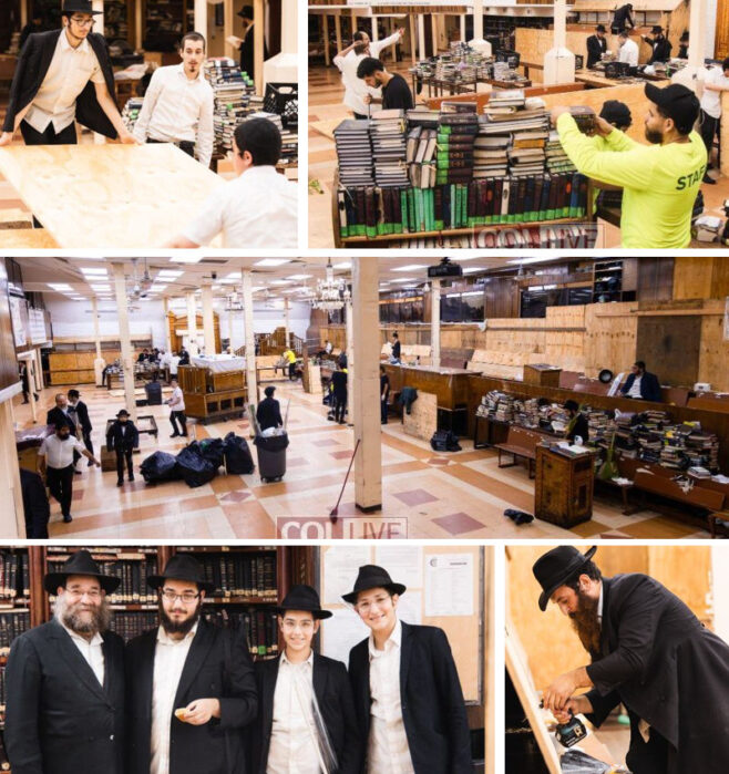 770 Shul Prepared for Hakafos