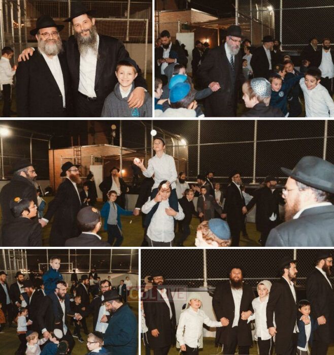 Simchas Beis Hashoeva on Lubavitcher Yeshiva Rooftop